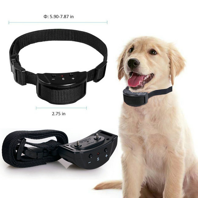 Anti No Bark Shock Dog Trainer Stop Barking Dog Training Collar adjustable
