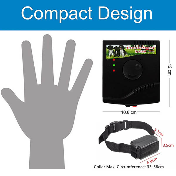 Rechargeable Electronic Dog Fence Wired Containment System with Waterproof Collar