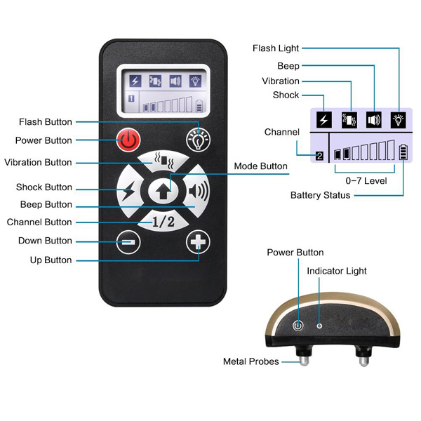 800 Yards Remote Dog Training Collar with Waterproof and Rechargeable