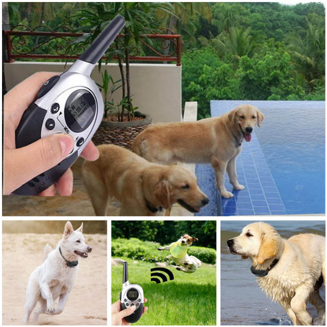 Waterproof Dog E-Collar Trainer with remote Rechargeable E-Collar for 2 Dogs