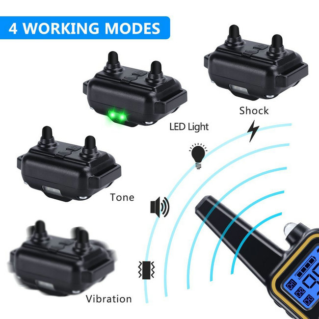 dog training collar 800M remote rechargeable and waterproof dog trainer