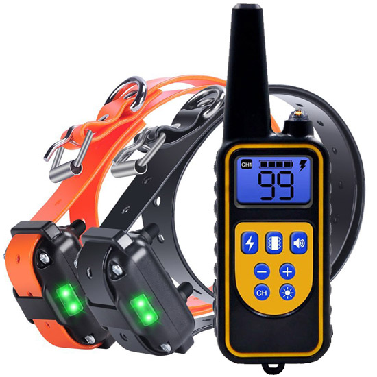 dog training collar 800M remote rechargeable and waterproof dog trainer